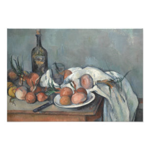 Paul Cezanne - Nog steeds leven met uien Foto Afdruk