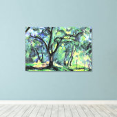 Paul Cezanne painting, Forest, Canvas Afdruk (Insitu (Houten vloer))