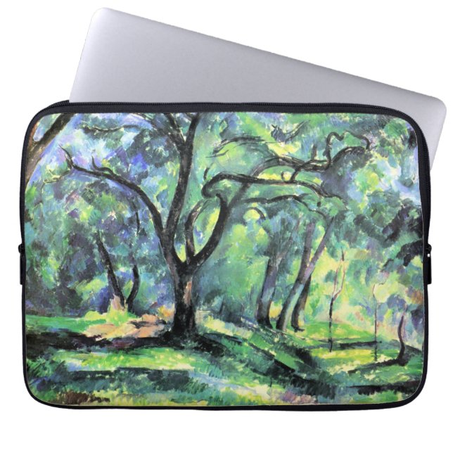 Paul Cezanne painting, Forest, Laptop Sleeve (Voorkant)