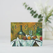 Paul Cezanne painting, Still Life with Flask Briefkaart (Staand voorkant)