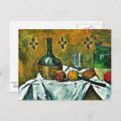 Paul Cezanne painting, Still Life with Flask Briefkaart (Voorkant / Achterkant)
