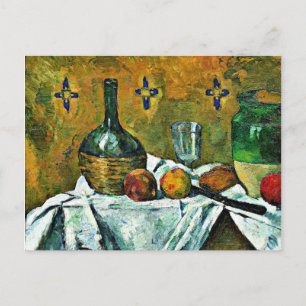 Paul Cezanne painting, Still Life with Flask Briefkaart