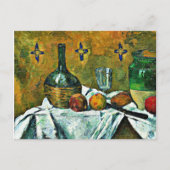Paul Cezanne painting, Still Life with Flask Briefkaart (Voorkant)