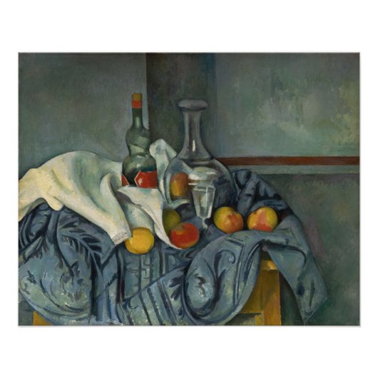 Paul Cezanne | Peppermint-fles, 1893-95 (olie) Poster (Voorkant)