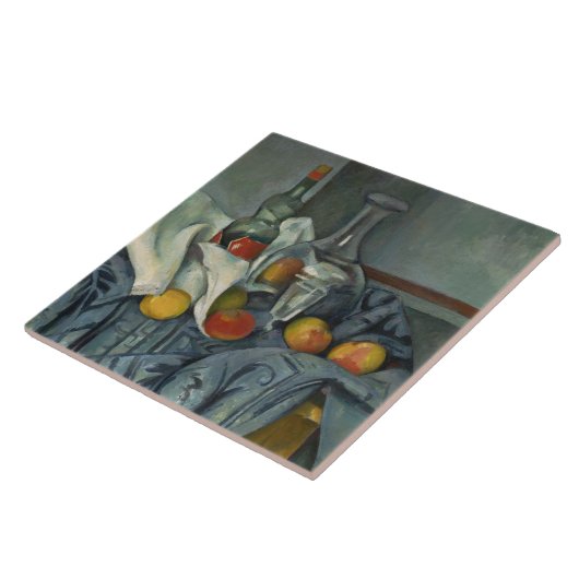 Paul Cezanne | Peppermint-fles, 1893-95 (olie) Tegeltje (Zijkant)