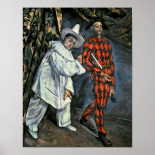 Paul Cezanne   Pierrot en Harlequin , 1888 Poster