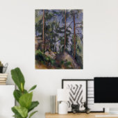 Paul Cézanne - Pines en Rocks Poster (Thuiskantoor)