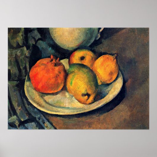 Paul Cezanne - Pomegranate en Pears still Life Poster (Voorkant)