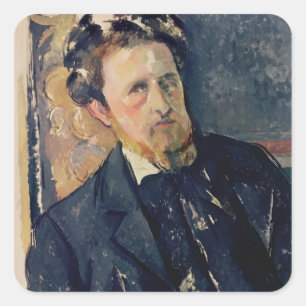 Paul Cezanne   Portret van Joachim Gasquet 1896-9 Vierkante Sticker