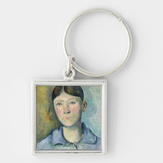 Paul Cezanne | Portret van Madame Cezanne, 1885-19 Sleutelhanger (Voorkant)