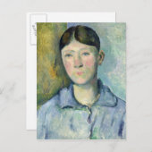 Paul Cezanne | Portret van Madame Cezanne, 1885-90 Briefkaart (Voorkant / Achterkant)