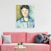 Paul Cezanne | Portret van Madame Cezanne, 1885-90 Canvas Afdruk (Insitu (Woonkamer))