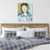 Paul Cezanne | Portret van Madame Cezanne, 1885-90 Canvas Afdruk (Insitu (Slaapkamer))
