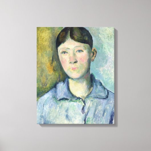 Paul Cezanne | Portret van Madame Cezanne, 1885-90 Canvas Afdruk (Voorkant)