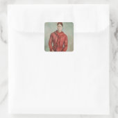 Paul Cezanne | Portret van Madame Cezanne Vierkante Sticker (Tas)
