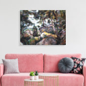 Paul Cezanne Rocks in het bos Canvas Afdruk (Insitu (Woonkamer))