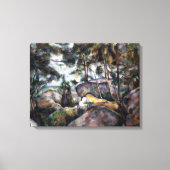 Paul Cezanne Rocks in het bos Canvas Afdruk (Voorkant)