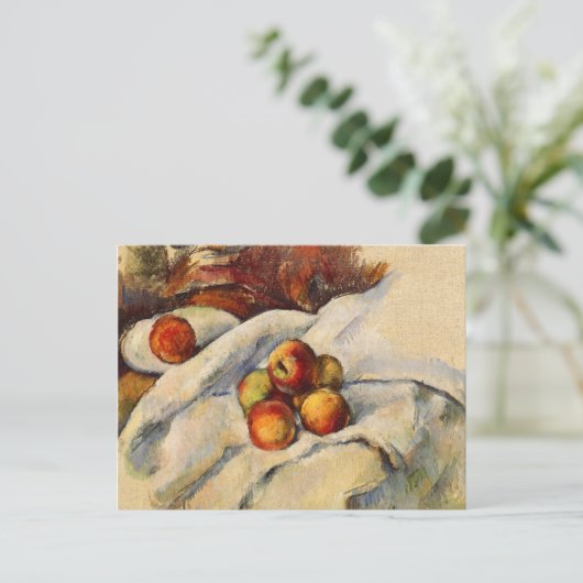 Paul Cezanne schilderij, Appels op een Blad Briefk Briefkaart (Staand voorkant)