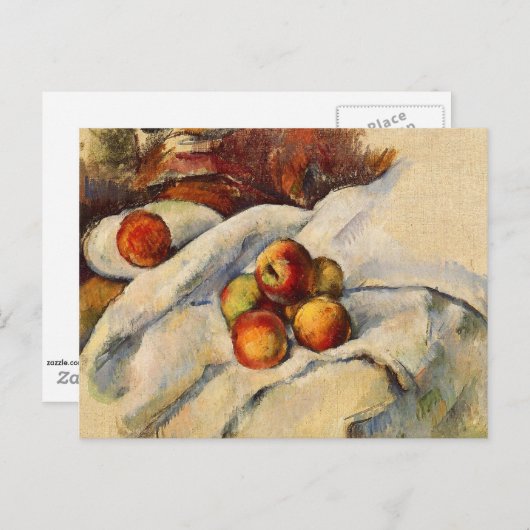 Paul Cezanne schilderij, Appels op een Blad Briefk Briefkaart (Voorkant / Achterkant)