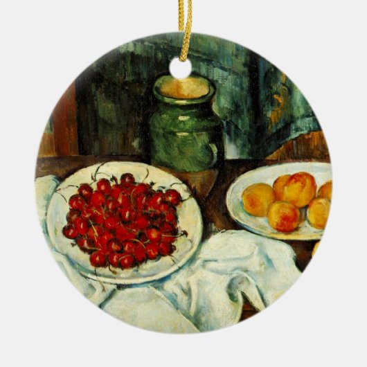 Paul Cezanne schilderij, Cherries, Keramisch Ornament (Voorkant)
