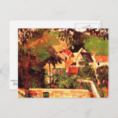 Paul Cezanne schilderij, Landschap van Auvers Briefkaart (Voorkant / Achterkant)