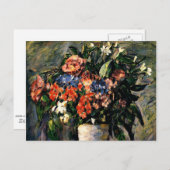 Paul Cezanne schilderij, Pot of Flowers, 1876 Briefkaart (Voorkant / Achterkant)