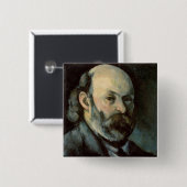 Paul Cezanne | Self Portrait, c.1879-85 Vierkante Button 5,1 Cm (Voorkant /achterkant)