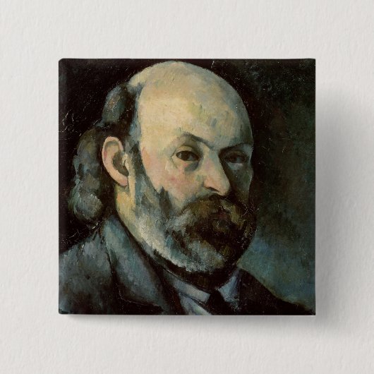 Paul Cezanne | Self Portrait, c.1879-85 Vierkante Button 5,1 Cm (Voorkant)
