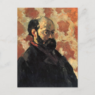 Paul Cezanne-Self-portret, roze achtergrond Briefkaart