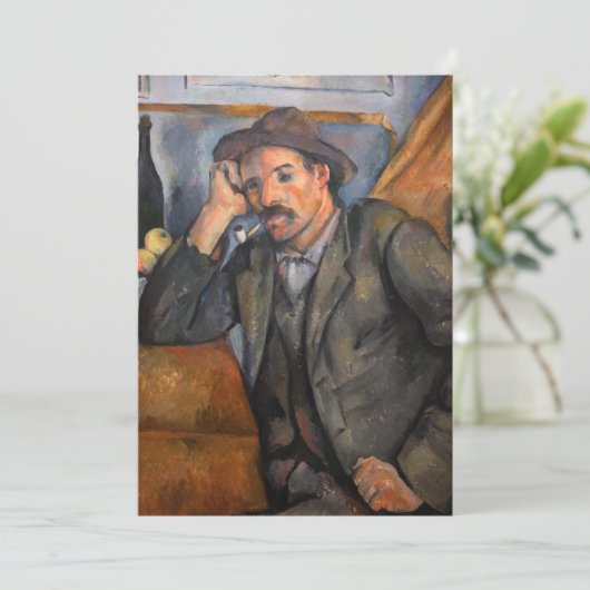 Paul Cezanne - Smoker Bedankkaart (Staand voorkant)
