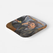 Paul Cezanne - Smoker Papieren Bordje (Gebogen)