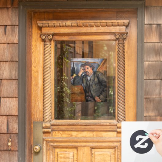 Paul Cezanne - Smoker Raamsticker (Huis Deur)