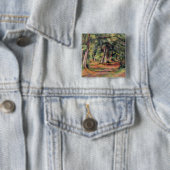 Paul Cezanne | Sous-bois 1890-94 Vierkante Button 5,1 Cm (In situ)