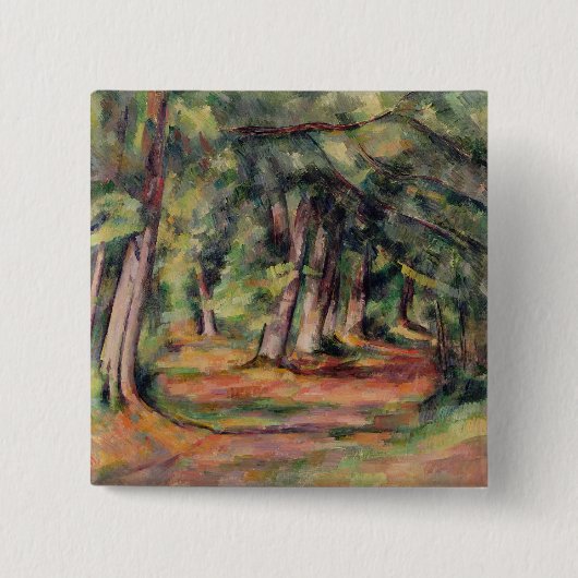 Paul Cezanne | Sous-bois 1890-94 Vierkante Button 5,1 Cm (Voorkant)