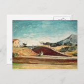 Paul Cezanne | Spoorwegversnijding, c.1870 Briefkaart (Voorkant / Achterkant)