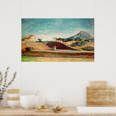 Paul Cezanne | Spoorwegversnijding, c.1870 Poster (Keuken)