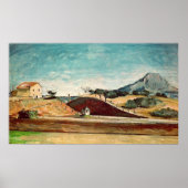Paul Cezanne | Spoorwegversnijding, c.1870 Poster (Voorkant)