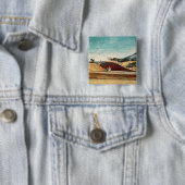 Paul Cezanne | Spoorwegversnijding, c.1870 Vierkante Button 5,1 Cm (In situ)