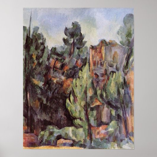 Paul Cezanne - steengroeve nabij Bibemus Poster (Voorkant)