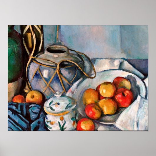 Paul Cezanne - stil leven met appels Poster (Voorkant)