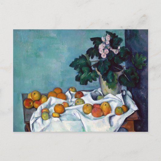 Paul Cezanne still Life Apples and Primroses Briefkaart (Voorkant)