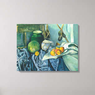 Paul Cezanne still Life Apples and Primroses Canvas Afdruk