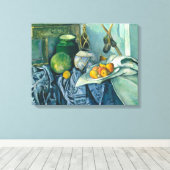 Paul Cezanne still Life Apples and Primroses Canvas Afdruk (Insitu (Houten vloer))