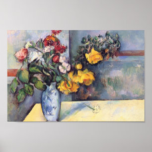Paul Cezanne-still Life Flowers in a Vase Poster