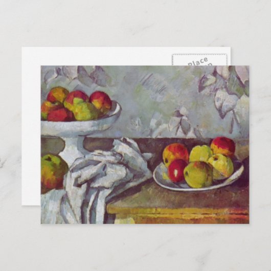 Paul Cezanne-still met appels en fruitbowl Briefkaart (Voorkant / Achterkant)