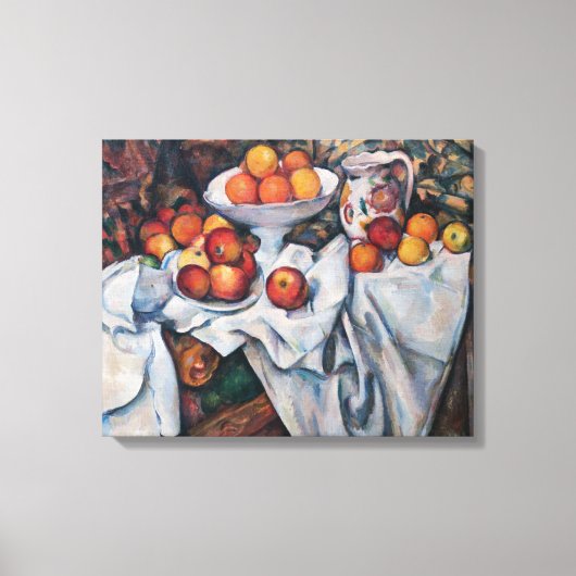Paul Cezanne - Stilleven, Appelen en Sinaasappels Canvas Afdruk (Voorkant)