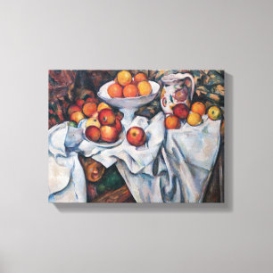 Paul Cezanne - Stilleven, Appelen en Sinaasappels Canvas Afdruk