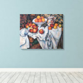 Paul Cezanne - Stilleven, Appelen en Sinaasappels Canvas Afdruk (Insitu (Houten vloer))