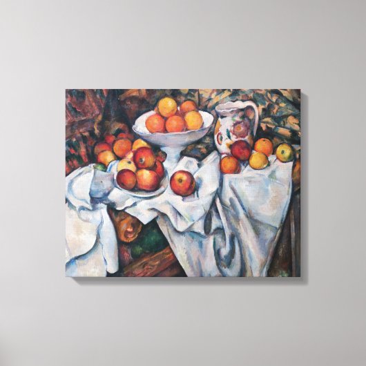 Paul Cezanne - Stilleven, Appelen en Sinaasappels Canvas Afdruk (Voorkant)