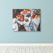 Paul Cezanne - Stilleven, Appelen en Sinaasappels Canvas Afdruk (Insitu (Houten vloer))